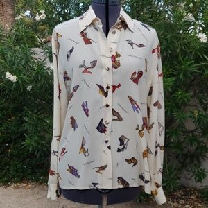 100% Silk Botton Down Designer Shoes Pattern